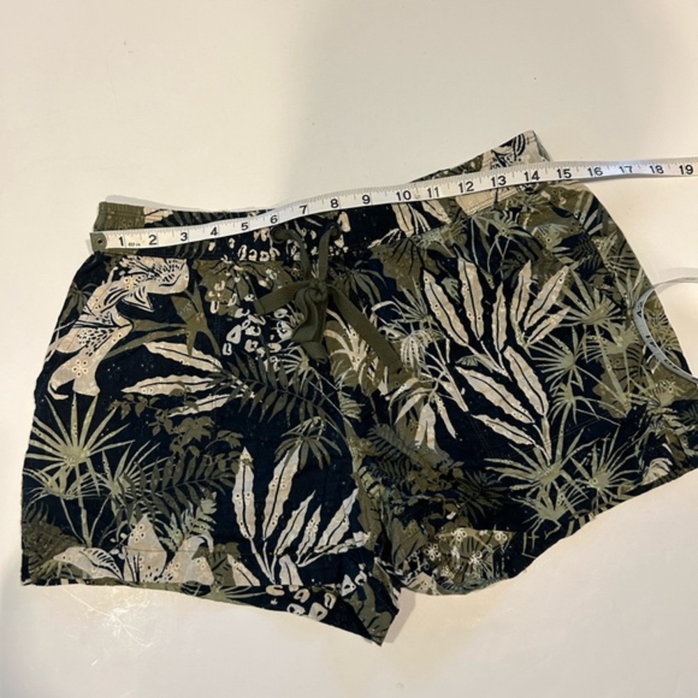 SANCTUARY WOMENS ELASTIC WAIST TIE FRONT SHORTS SAFARI INSPIRED